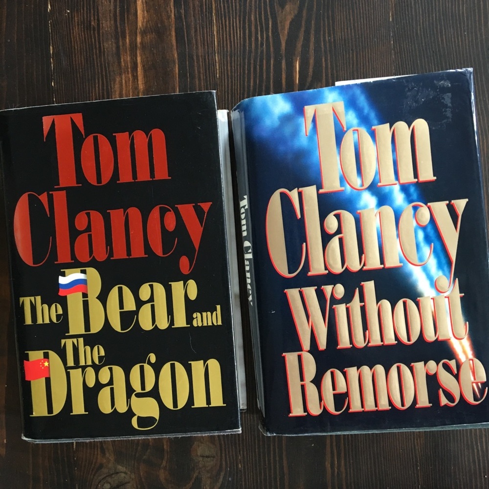 Tom Clancy hardcovers. 2 for 10$